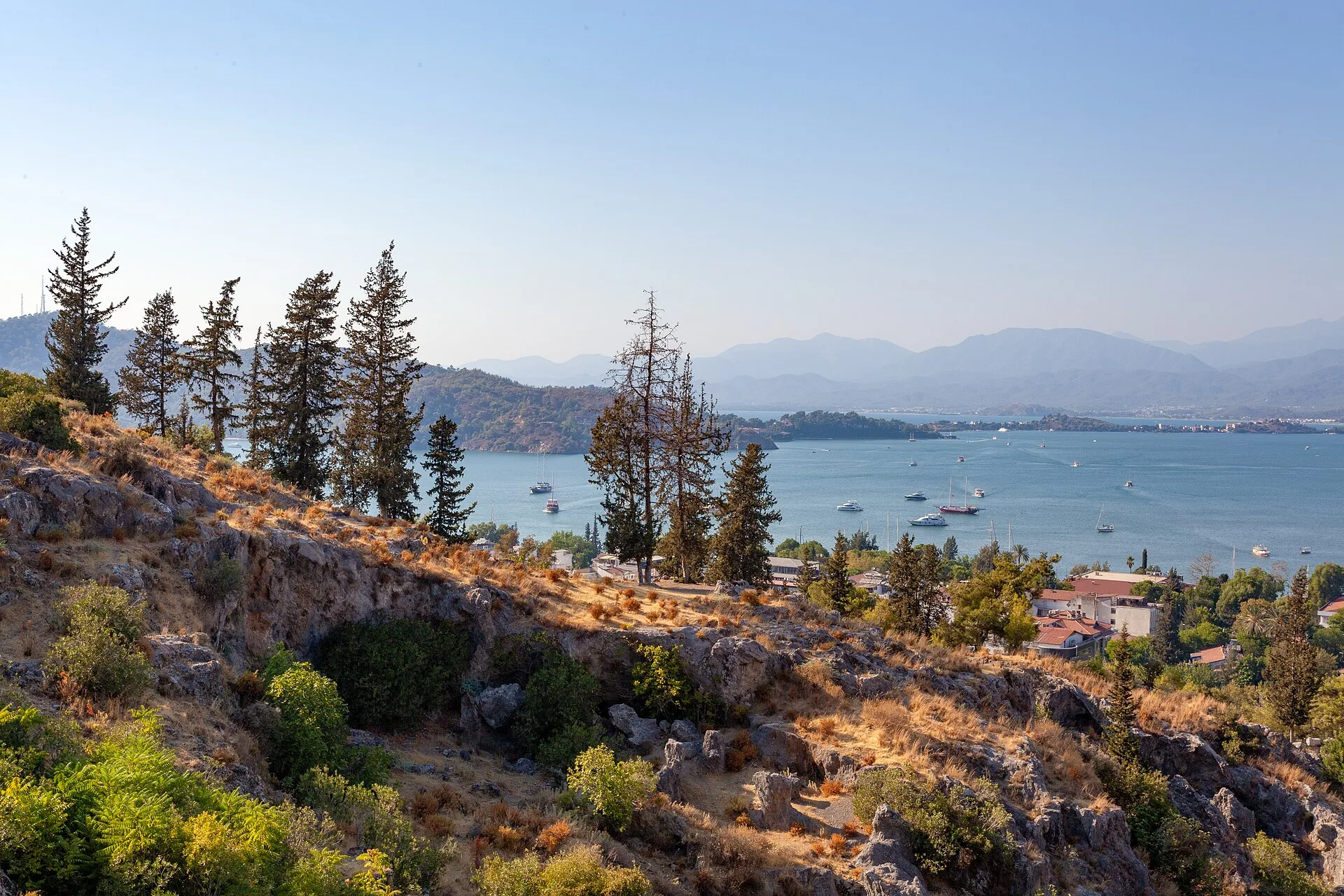 Villa Grape 2, Fethiye'de dağdan manzara, Üzümlü'nün bulunduğu bölge
